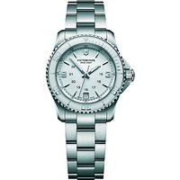 Victorinox Women's Maverick Date Bracelet Strap Watch - Silver/White