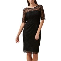Sugarhill Boutique Grace Lace Knee Length Dress - Black