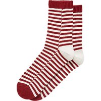 Brora Cashmere Striped Socks - Auburn/Swan