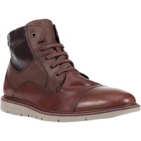 Geox Uvet Lace-Up Leather Boots - Brown