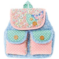 Kids Pastel Floral And Polka Dot Mini Backpack