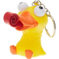 Rubber Duck With Popping Tongue Keychain
