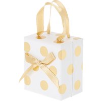 White And Gold Polka Dot Gift Box