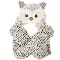 Owl Hood Scarf With Paw Gloves