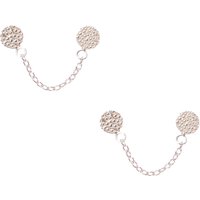 925 Sterling Silver Connected Chain Drop Earrings