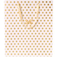 Extra Large Gold Polka Dot Gift Bag