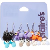 Dangly Animal Pom-Pom Earrings