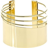 Gold Coil Cuff Bracelet