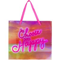 Choose Happy Neon Lights Medium Gift Bag