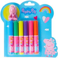 6 Peppa Pig Washable Marker Pens