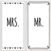 Mr. And Mrs. Beach Towels Set Of 2