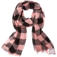 Pink And Black Plaid Blanket Scarf