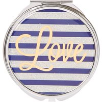 Love Blue And White Compact Mirror