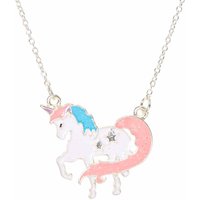 Pastel Glitter Unicorn Pendant Necklace