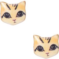 Purrfect Cat Face Stud Earrings