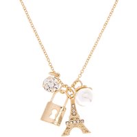Gold-Tone Paris Themed Charm Necklace