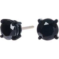 Jet Black Cubic Zirconia Stud Earrings