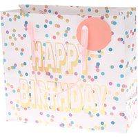 Pastel Polka Dot Happy Birthday Medium Gift Bag