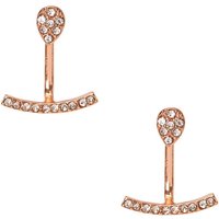 Rose Gold-tone & Faux Crystal Ear Jackets