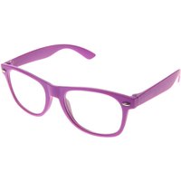 Bright Purple Rubber Feel Geek Glasses