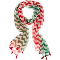 Red & Green Striped Holiday Scarf