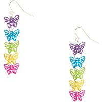 Colourful Butterfly Drop Earrings