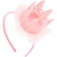 Kids Pink Lace And Tulle Crown Headband