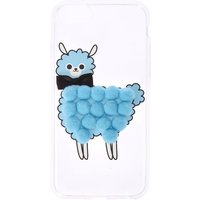 Blue Pom Pom Llama Phone Case