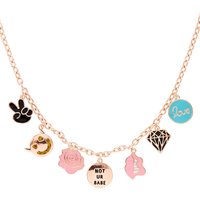 Rose Gold-Tone Charm Necklace
