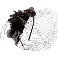 Black Floral Fascinator Headband