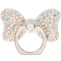 White Stone Studded Bow Ring Stand
