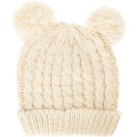 Knit Cream Pom Pom Hat