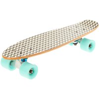 Mint & White Chevron Retro Skateboard