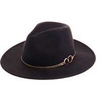 Black & Gold Felt Fedora Hat