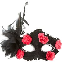 Parisian Black Lace Brocade Masquerade Mask