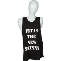 Fit Is The New Skinny Long Black Tank Top