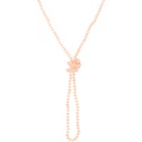 Blush Long Beaded Knot Necklace