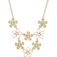 Gold-Tone Mint Flowers Necklace