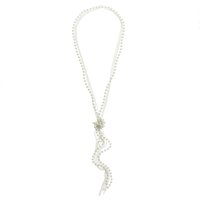 Long 3 Row Pearl And Chain Necklace
