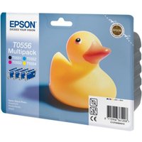 EPSON Ducks T0556 Cyan, Magenta, Yellow And Black Ink Cartridges - Multipack, Cyan