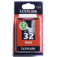 LEXMARK 32 Black Ink Cartridge, Black