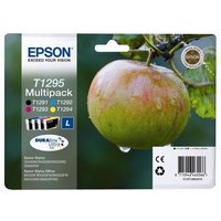 EPSON Apple T1295 Cyan, Magenta, Yellow. & Black Ink Cartridges - Multipack, Cyan