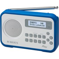 ROBERTS Play Portable DAB Radio - White & Blue, White & Blue
