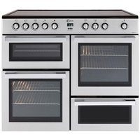 FLAVEL MLN10CRS Electric Ceramic Range Cooker - Silver & Chrome, Silver