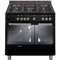HOOVER HGD9395BL Dual Fuel Range Cooker - Black & Stainless Steel, Stainless Steel