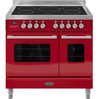BRITANNIA RC9TIDERED Electric Induction Range Cooker - Gloss Red & Stainless Steel, Stainless Steel