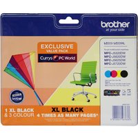 BROTHER LC229XLDSVALBPRF Tri-colour & Black Ink Cartridges - Multipack, Black
