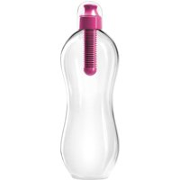BOBBLE 1 Litre Water Bottle - Magenta & Transparent, Magenta