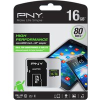 PNY Performance Class 10 MicroSD Memory Card - 16 GB