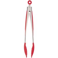 COLOURWORKS 1KCCLWK Silicone Tongs - Red, Red